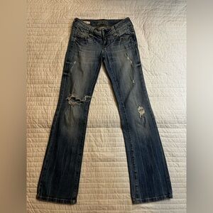 Decree distressed y2k bootcut jeans